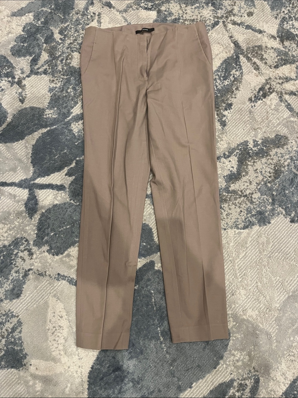 Tahari Women's Taupe Tailored Trousers